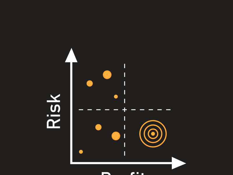 quadrant concept  diagram  logo illustration