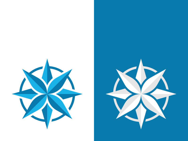 Compass logo template vector icon illustration design
