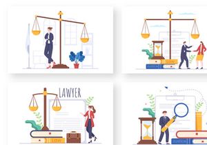 14 Lawyer, Attorney and Justice Illustration