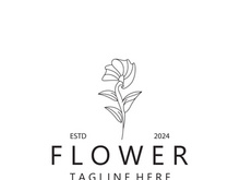Flower logo design Floral emblem. Cosmetics, Spa, Beauty salon identity, Boutique and wedding invitations