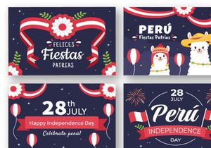 15 Fiestas Patrias Peru Illustration