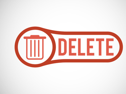 7 Pages Delete button trash can, bin symbol. Delete web icon vector illustration