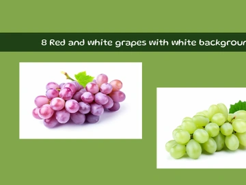 Red and white grapes with white background preview picture