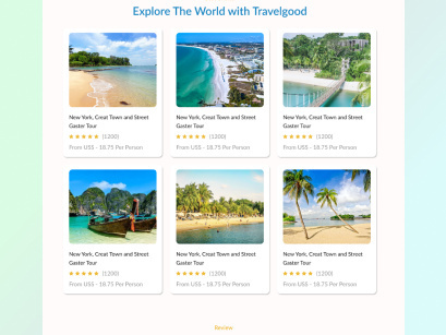 Travelgood - Travel Agency Website Landing Page Design