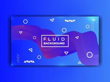 Modern Abstract Blue Light Fluid Background Template preview picture