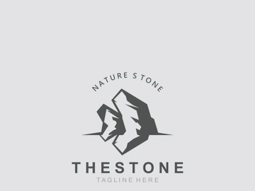 Stone logo template design simple elegant product brand natural element preview picture