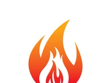 Fire logo design illustration and fire symbol icon vector