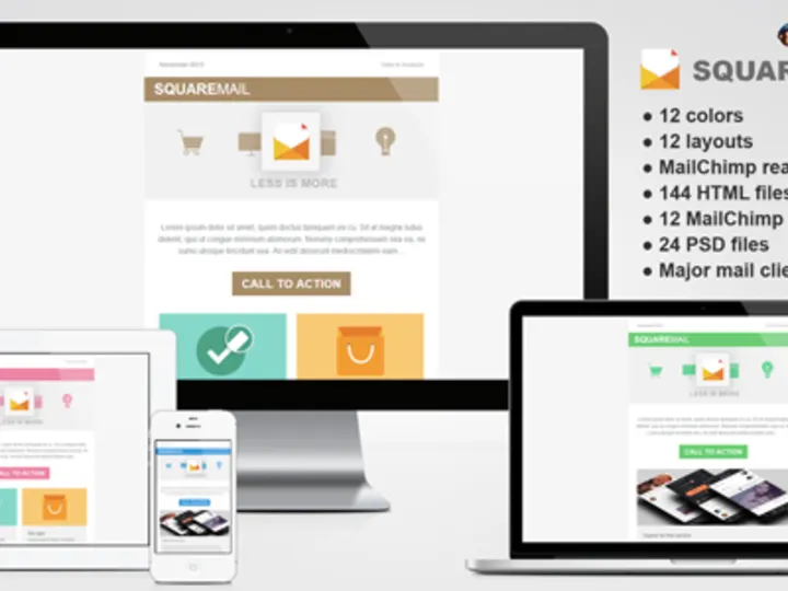 SquareMail Email Template (Mailchimp ready)