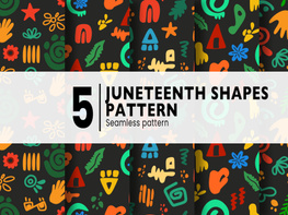 Juneteenth inspired seamless pattern preview picture