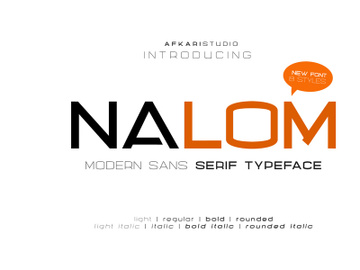 Nalom Sans Serif Typeface Font Family preview picture