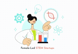 10 Female Led STEM Startups Illustration