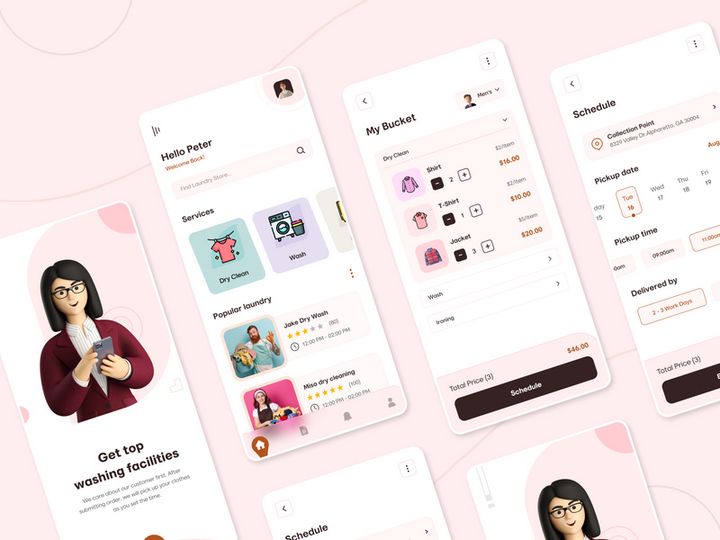 Laundry Service Mobile App Design preview picture