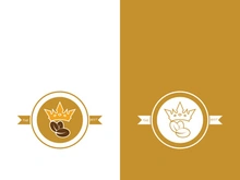 Coffee bean icon vector illustration template