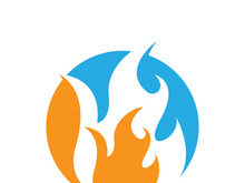 Fire logo design illustration and fire symbol icon vector