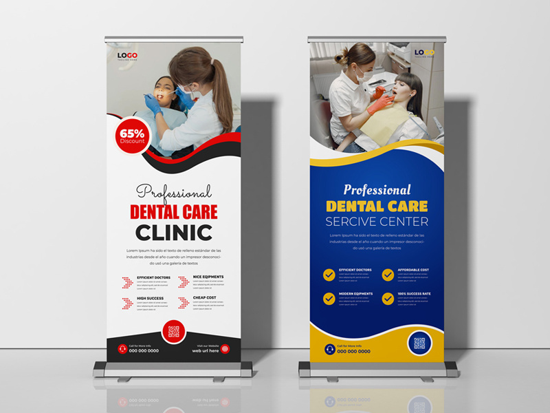 Dental Care Roll Up Standee Banner Ver-2