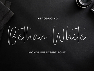 Bethan White - Monoline Script Font preview picture