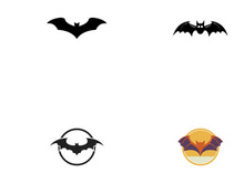 Bat silhouette logo.