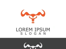 Horns Animal bull simple logo design vector template