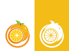 Orange logo design vector icon illustration design