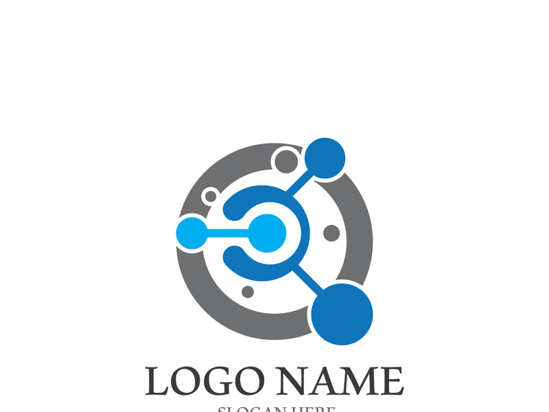 Molecule symbol logo template vector illustration design