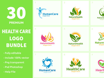 30 Health Care Logo Bundle preview picture