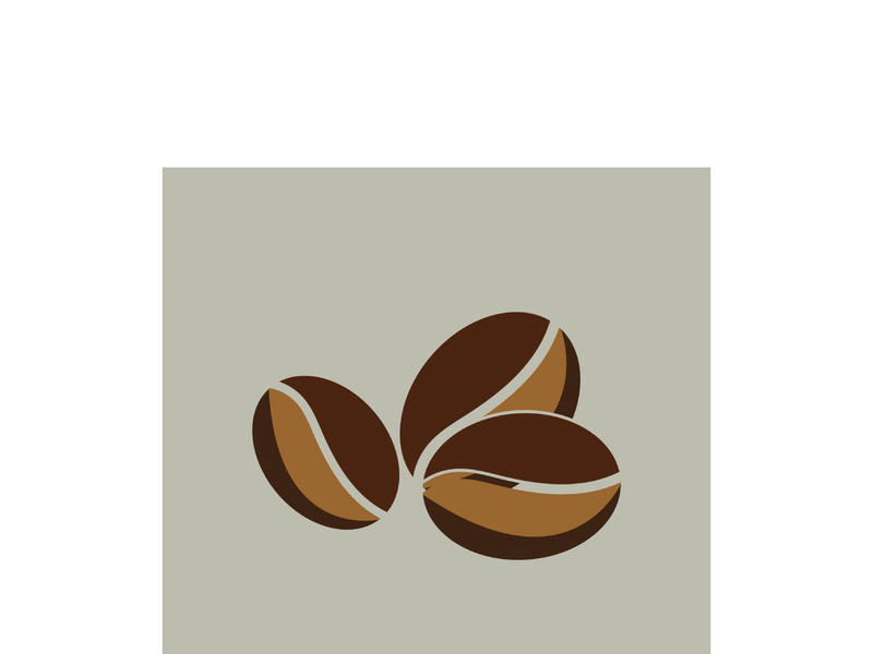 coffee bean icon vector illustration template