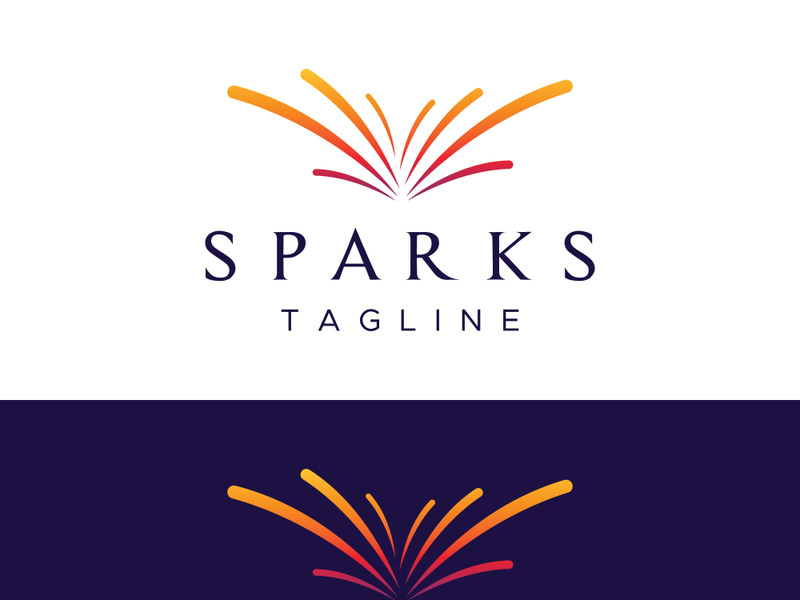 Colorful fireworks splash abstract logo design