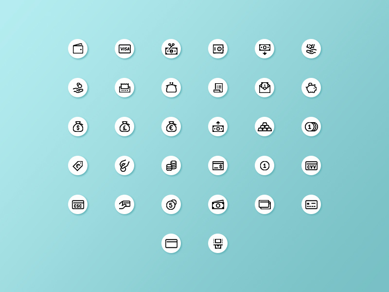 Finance icons [SVG, AI, PNG]