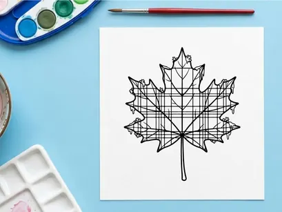 Nahaufnahme eines detaillierten Herbst-Ahornblatts. Natürliches Laub mit lebendigen Farben.