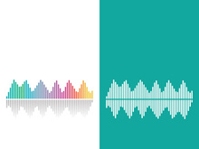 Sound waves vector illustration design template