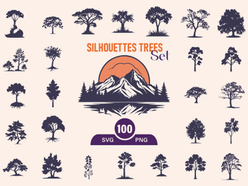 Trees Silhouettes Set preview picture