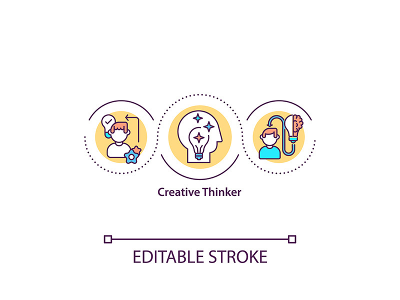 Creative thinker concept icon