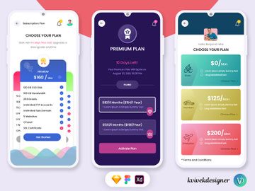 Premium Subscription Plan App UI Kit preview picture