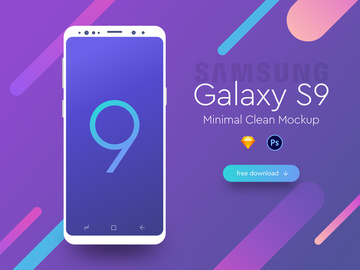 Galaxy S9 Minimal Clean Mockup preview picture