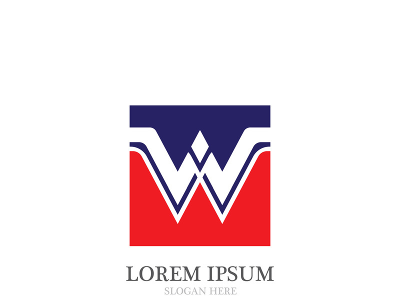 W Letter Logo Template vector illustration design