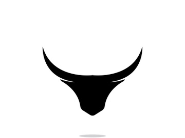 Retro vintage bull head horns logo design. preview picture