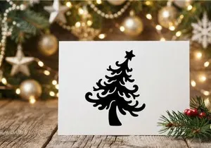 Stylized Christmas Tree Silhouette for Holiday Decorations