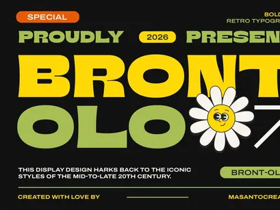 Bront-Olo – Retro Groovy Bold Font