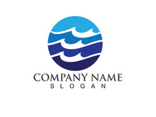 Wave water beach logo