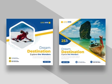 Travel Agency Instagram Post Template Ver-2 preview picture