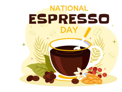 11 National Espresso Day Illustration