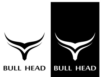 Retro vintage bull head horns logo. preview picture