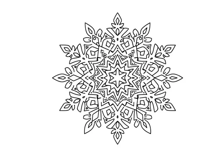Elegant snowflake vector icon for Christmas holiday winter celebration and festive decor