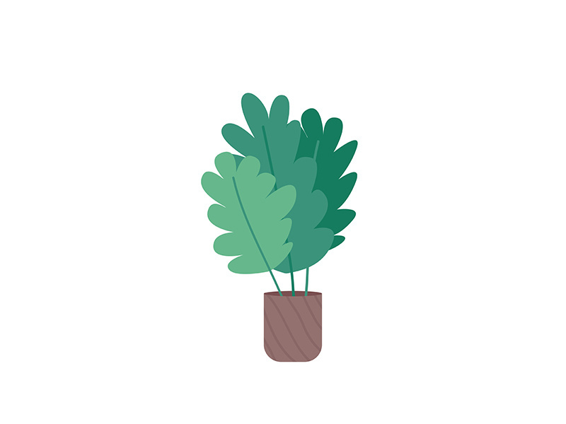 Potted plant cartoon vector illustration