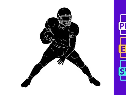 American football player in action