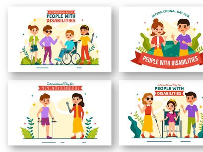 9 Day for People with Disability Illustration