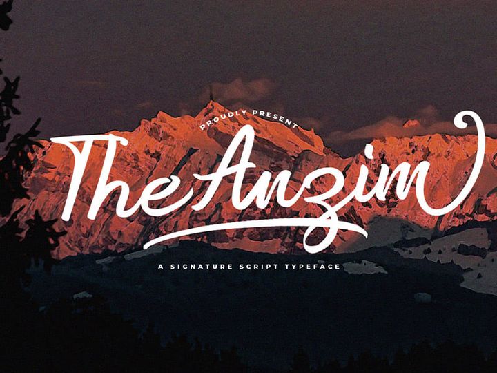 Anzim - Signature Script Font