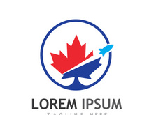 Canadian maple leaf logo design with a creative idea.