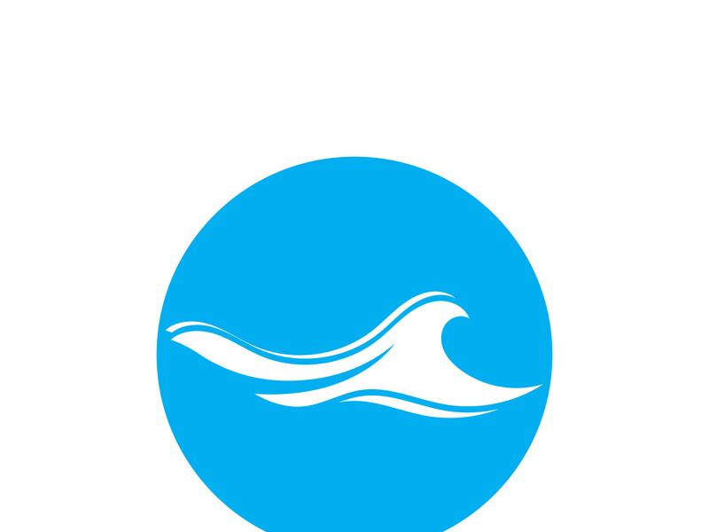 Ocean water wave wave logo design.