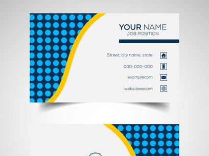 10 Double-sided creative and modern business card template. Vector illustration